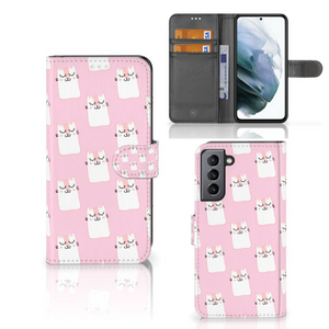 Samsung Galaxy S21 FE Telefoonhoesje met Pasjes Sleeping Cats