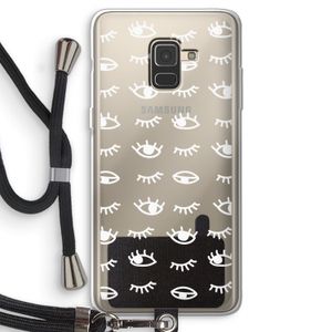 Eye pattern #3: Samsung Galaxy A8 (2018) Transparant Hoesje met koord