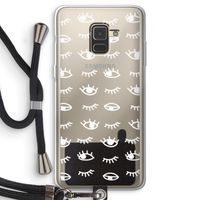 Eye pattern #3: Samsung Galaxy A8 (2018) Transparant Hoesje met koord