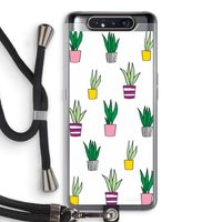 Sanseveria: Samsung Galaxy A80 Transparant Hoesje met koord Sanseveria: Samsung Galaxy A80 Transparant Hoesje met koord
