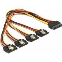 DeLOCK 60157 SATA-kabel 0,3 m SATA 15-pin 4 x SATA 15-pin Multi kleuren - thumbnail