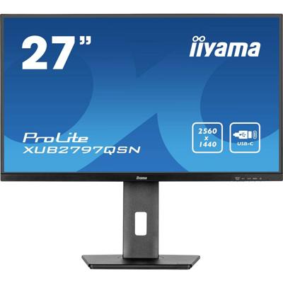 Iiyama ProLite XUB2797QSN-B2 LED-monitor Energielabel E (A - G) 68.6 cm (27 inch) 2560 x 1440 Pixel 16:9 1 ms DisplayPort IPS LED