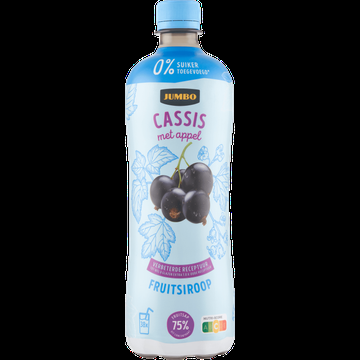 Jumbo Fruitsiroop Cassis met Appel 0% Suiker Toegevoegd 750ML