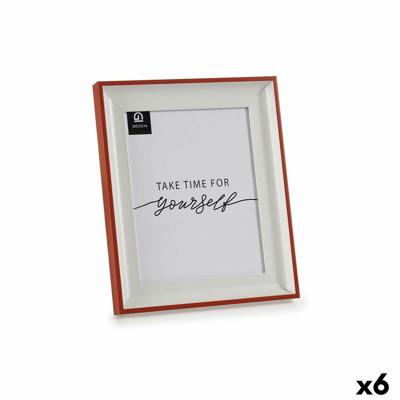 Fotolijsten Kristal Rood Wit Plastic (2,5 x 31,2 x 26 cm) (6 Stuks)