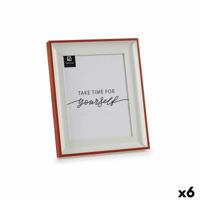 Fotolijsten Kristal Rood Wit Plastic (2,5 x 31,2 x 26 cm) (6 Stuks)
