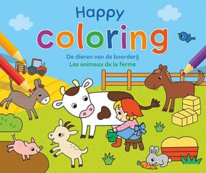 Happy Coloring - De dieren van de boerderij / Happy Coloring - Les animaux de la ferme (Paperback)