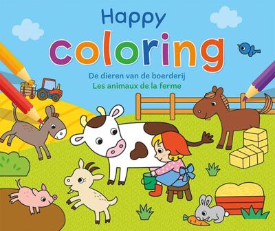 Happy Coloring - De dieren van de boerderij / Happy Coloring - Les animaux de la ferme (Paperback)
