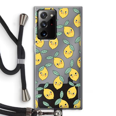 Citroenen: Samsung Galaxy Note 20 Ultra / Note 20 Ultra 5G Transparant Hoesje met koord