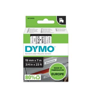Labeltape DYMO D1 45803 Tapekleur: Wit Tekstkleur:Zwart 19 mm 7 m