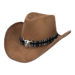 Boland party Carnaval verkleed cowboy hoed Rodeo - bruin - volwassenen - polyester - Verkleedhoofddeksels