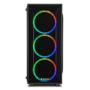 Sharkoon TG4M RGB tower behuizing 2x USB-A | RGB | Tempered Glass