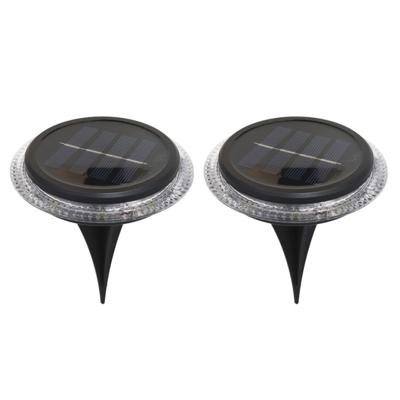 Progarden buiten lampje/prik spots - set 2x - solar verlichting - tuinpad/plant verlichting - LED -