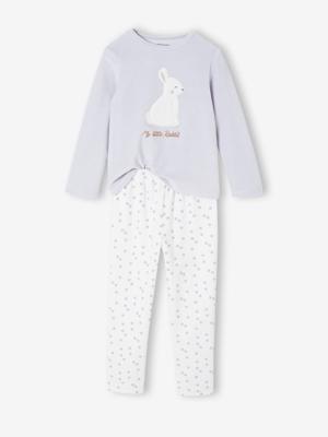 Pyjama fluweel / velours voor meisjes Konijn hemelsblauw