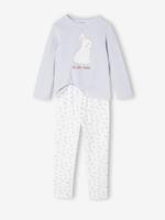 Pyjama fluweel / velours voor meisjes Konijn hemelsblauw