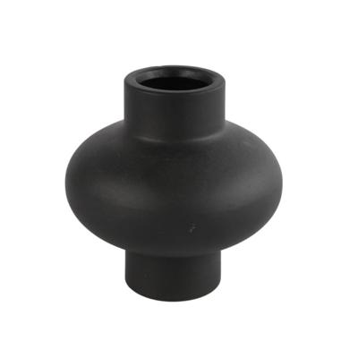 Diversen Vaas abigail zwart 12 cm