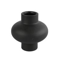 Diversen Vaas abigail zwart 12 cm