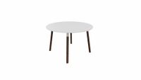 Tafel 9311 rond - 120 cm. - Alu - Wit - Beuken wenge - thumbnail