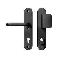AXA AXA veiligheidsbeslag voordeur Oval Plus D-knop/U kruk PC92 met kerntrekbeveiliging SKG3 - aluminium/zwart