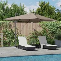 Cantilever Roma parasol Taupe en Zwart 352 x 251 x 265 cm