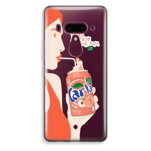 Peach please!: HTC U12+ Transparant Hoesje