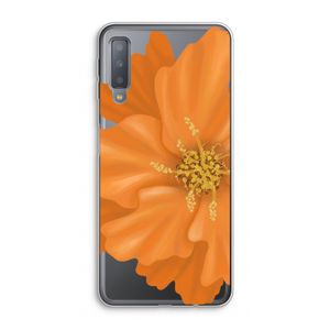 Orange Ellila flower: Samsung Galaxy A7 (2018) Transparant Hoesje