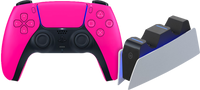 Sony PlayStation 5 DualSense draadloze controller Nova Pink + BlueBuilt oplaadstation