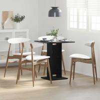 Bistrotafel Zwart Eiken 60x60x75 cm Bewerkt Hout