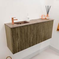 Toiletmeubel Mondiaz Joya Dlux | 90 cm | Meubelkleur Dusk | Faye wastafel Arena Wasbak Links | 1 kraangat