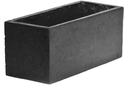 Mega Collections Balkonbak Clayfibre - L40 x B17,2 x H17,2 cm - Zwart