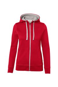 Hakro 255 Women's hooded jacket Bonded - Red/Silver - M