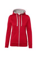 Hakro 255 Women's hooded jacket Bonded - Red/Silver - M - thumbnail