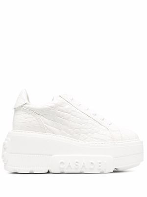 Casadei baskets Nexus Lacroc à plateforme - Blanc