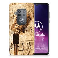 Motorola One Zoom | Siliconen hoesje | met foto Bladmuziek