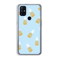 Ananasjes: OnePlus Nord N10 5G Transparant Hoesje Ananasjes: OnePlus Nord N10 5G Transparant Hoesje