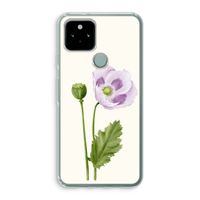 Purple poppy: Google Pixel 5 Transparant Hoesje