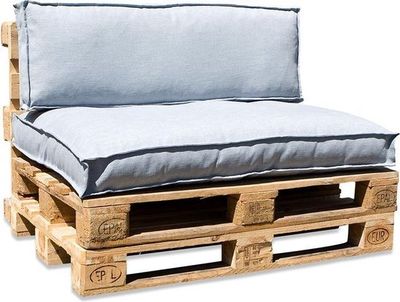 In the Mood Palletkussenset Salvador Aqua Grijs