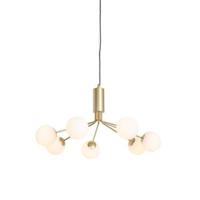 QAZQA Art Deco hanglamp goud met opaal glas 7-lichts - Coby