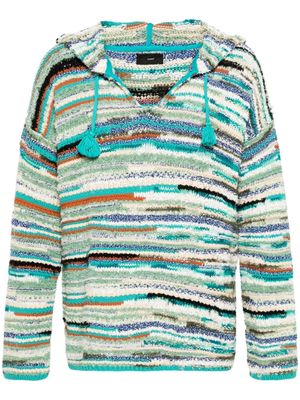 Alanui hoodie Madura I en maille épaisse - Bleu