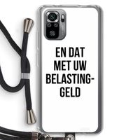 Belastinggeld: Xiaomi Redmi Note 10S Transparant Hoesje met koord