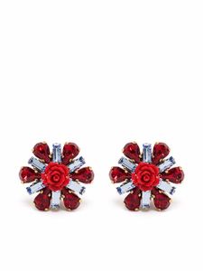 Dolce & Gabbana boucles d'oreilles à ornements en cristal - Bleu