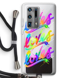 Loves: Huawei P40 Pro Plus Transparant Hoesje met koord
