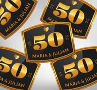 50-jarig jubileum met namen sticker bruiloft 50-jarig jubileum met namen sticker bruiloft