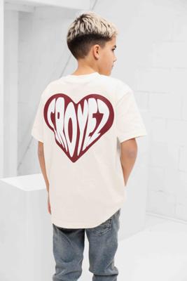 Croyez Mini Puffed Heart T-Shirt Kids Gebroken Wit - Maat 140 - Kleur: Gebroken Wit | Soccerfanshop Croyez Mini Puffed Heart T-Shirt Kids Gebroken Wit - Maat 140 - Kleur: Gebroken Wit | Soccerfanshop