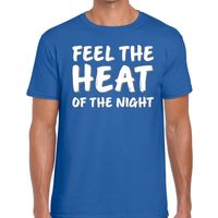 Feel te heat of the night t-shirt blauw heren - thumbnail