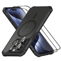 iPhone 15 Pro Max Air Armor Clear Case Set (HaloLock) - Frosted Black - thumbnail