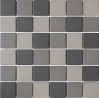 Mozaïek tegels Dover Mix Donker 5x5 Anti-slip 30,6x30,6 - Vierkant Wand en vloer Ongeglazuurd porseleinen steengoed