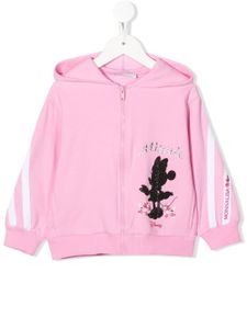 Monnalisa hoodie Minnie à fermeture zippée - Rose