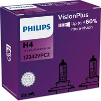 Philips VisionPlus Type lamp: H4, verpakking van 2, koplamp voor auto
