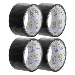 Duct tape - zwart - 4x rol - 48mm x 10m - binnen/buiten