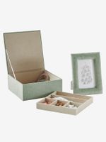 Cadeaukoffer frame + fluwelen compartiment box groen